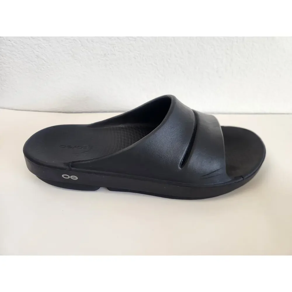 OOFOS Ooahh Recovery Slide Sandals Black Men 13.5